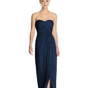 Thread TH034....Strapless Draped Chiffon Maxi Dress....Midnight...Size 4...NWT